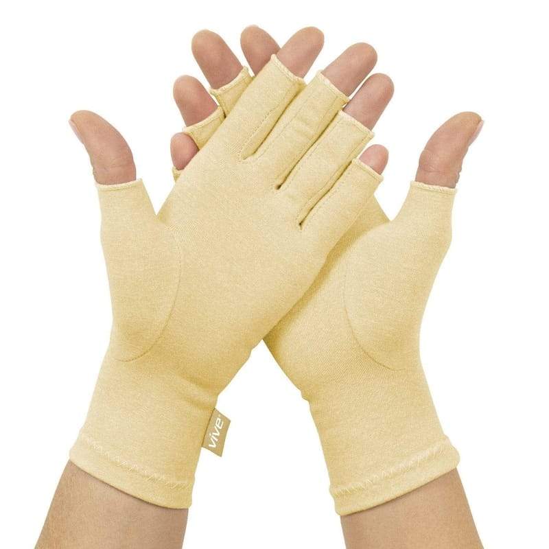 Vive Health Arthritis Compression Gloves - Soft Open Finger Design - Pair - Senior.com Arthritis Gloves